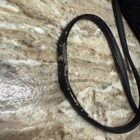 BETSEY JOHNSON Be Mine Mini Crossbody Handbag Black Quilted Hearts Bow & Charm - Picture 10 of 16